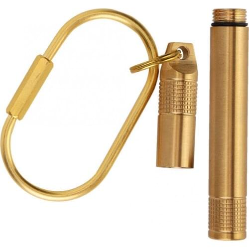 Brass ForForForfor Bottle Holder Compartment Cigarette Toothpick Container Medicine Case with Keyring For Camping Accessories