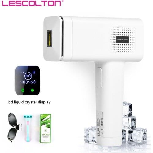 LESCOLTON IPL Hair Removal Laser Epilator Ice Cold Depilador 400000 Flash Permanent Hair Remover For Women and Men At Home T012C