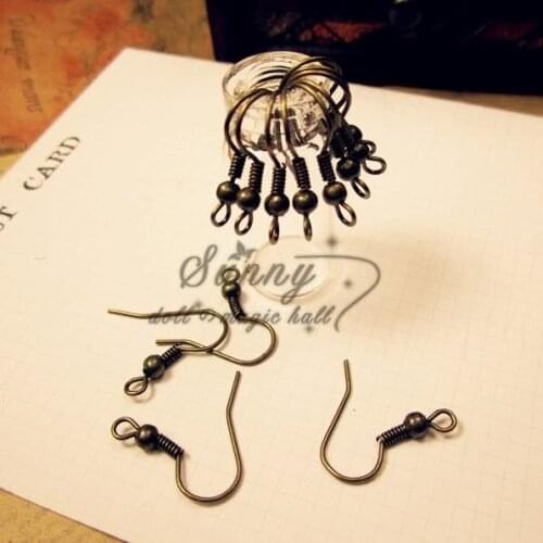 Min Order 5$) Earring Hooks Ball Jewelry Accessory Findings Coil Earrings Wire 250pcs
