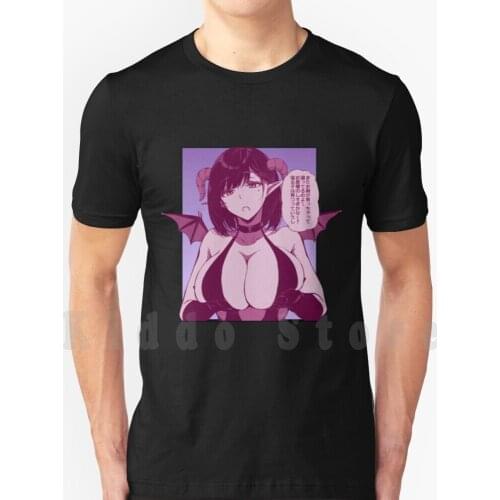 Busty Succubus Ecchi T Shirt Cotton Men Diy Print Cool Tee Hentai Ecchi Anime Manga Comic Cartoon Japan Japanese Waifu Sexy