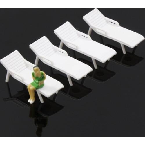 24pcs Model Train Railway Leisure Chair Settee Bench Scenery 1:50 O 1:75 OO Scale ZY20 sling chair Recliner railway modeling