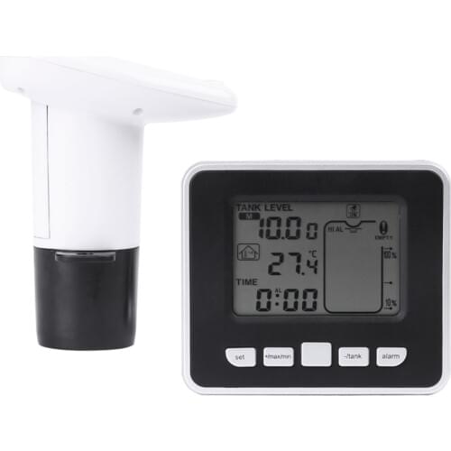New Wireless Ultrasonic Water Tank Level Monitor Multifunction Water Tank Liquid Depth Level Sensor W/ Temperature Display