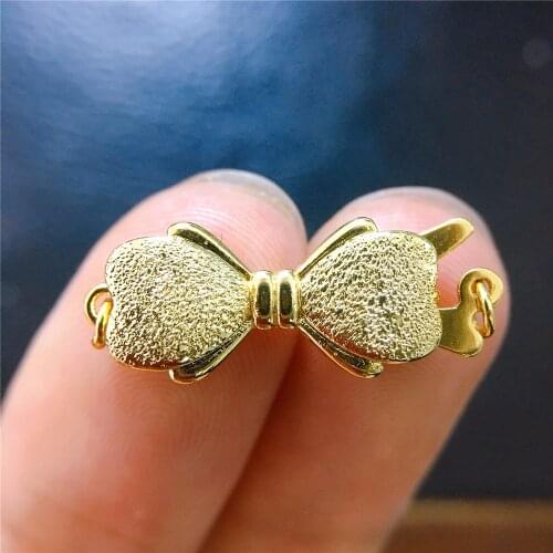 Wholesale DIY Natural Stones Beads Jewelry Making Accessories Silver/Gold Metal Connector Clasps Findings