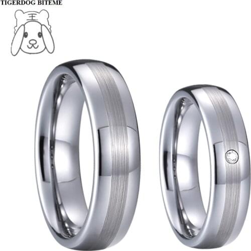 Ladies Mens Marriage Alliances Tungsten carbide jewelry his and hers couple wedding rings set for men and women Never Fade