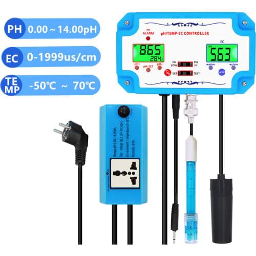 PH-2823 PH Meter Tester 3 in 1 PH/TEMP/EC Online Multi-Parameter Water Quality Testing Detector Conductivity Monitor Pool 30%OFF