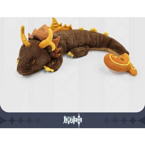 Game Genshin Impact Zhongli Dragon Theme Cartoon Plush Stuffed Throw Pillow Siesta Bed Cushion Cosplay Kids Xmas Birthday Gift