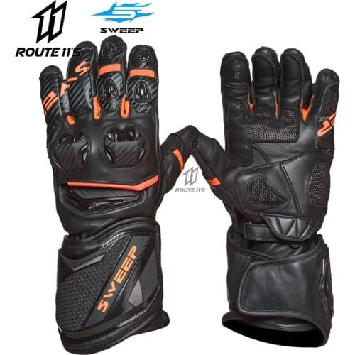 SWEEP Motorcycle Carbon Fiber Protective Shell Gloves Riding Competitive Heavy Machine Track Street Car Fall Resistance