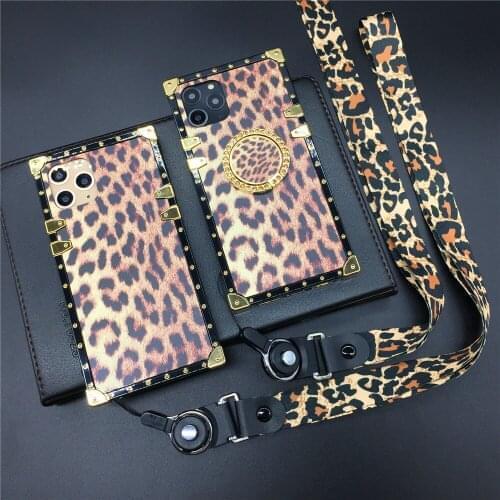 Luxury Sexy Leopard Print Silicone Square Cover Phone Case for Motorola Moto G Stylus 2021 G Power G Play One 5G Ace Moto G 5G