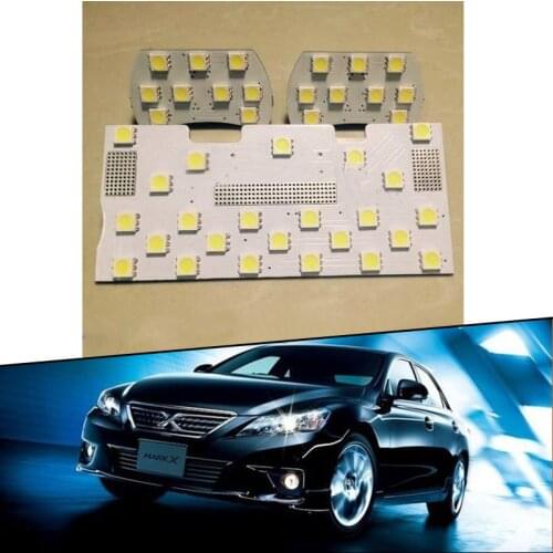 For Toyota Mark X X120 X130 2004~2018 Interior Lights Dome Map Room Roof LED Lamps Reading Light Trunk 6500k Panel Update Lamp