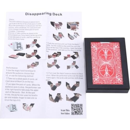 Surprise Restore Box Magic Tricks Black Plastic Box Broken Paper Card Case Close-Up Magic Tricks Props Toys