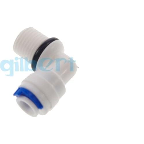 1/4" Tube OD Pushfit Quick 1/8" Male BSP Elbow With Seal Pipe Reverse Osmosis RO Water System Fitting Connector Adapter