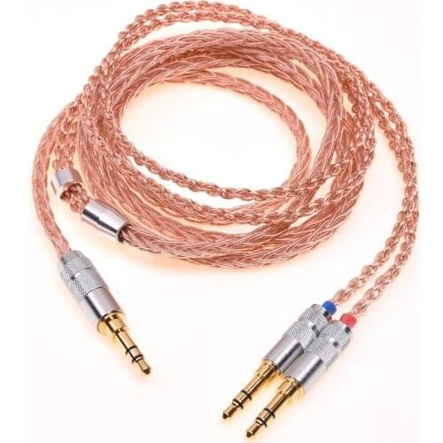 Hi-End Soft TPE Clear Headphones Upgrade Cable Dual 3.5mm Compatible for Hifiman Arya HE1000se HE5se HE6se HE4xx HE1000