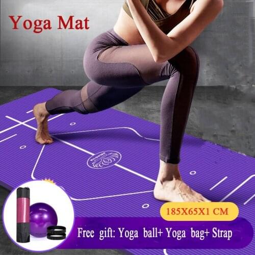 High Quality Solid Sport Fitness Gymnastics Thick 10 Mm (Beginner) Mat with Position Line Exercise Environmental Yoga Mat