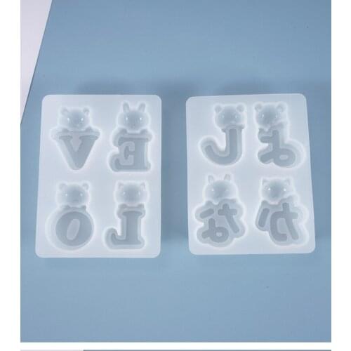 1 PCS Animals Alphabets Japanese Silicone Mold DIY Jewelry Making Tool Moulds UV Epoxy Resin Decorative Craft