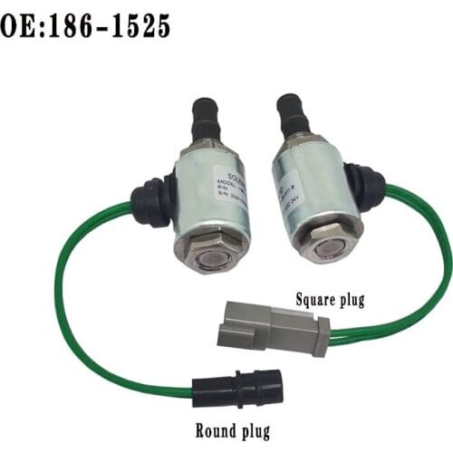 Excavator parts suitable for it Caterpillar 12H 120H 135H motor grader solenoid valve square/round shape plug OE：186-1525