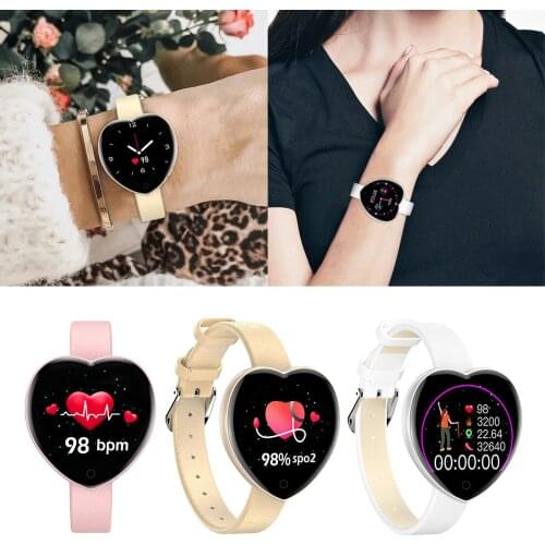2020 Heart Shaped Fashion Smart Watch T52 Women Lovely Bracelet Heart Rate Monitor Sleep Monitoring Fitness Bracelet Smartwatch