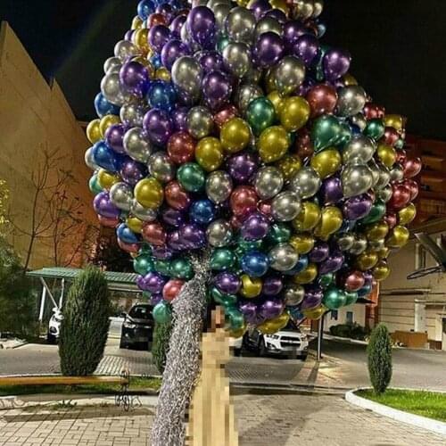 100Pcs 5/10inch Metal Latex Balloons Pearl Chrome Metallic Helium Globos Inflatable Air Balls Wedding Birthday Party Decorations