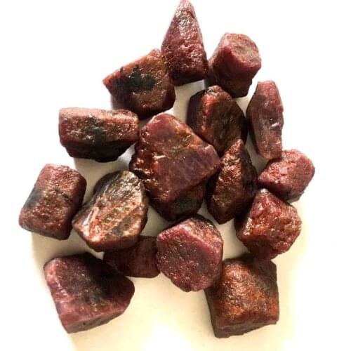 50g Real Corundum Natural Red Ruby Rough Gems Specimen Mineral Healing Stones Natural Quartz Crystals