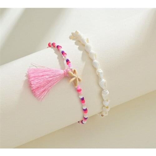 Bohemia Anklets for Women Shell Starfish Beads Trendy Anklet on Leg Bracelet Anklets Female Beach Jewelry