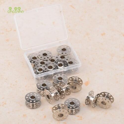 Chainho,10Pcs /Box,Metal Empty Sewing Bobbins Spools,Easy & Convenient,For Sewing Machine Thread / DIY Sewing Tools & Accessory