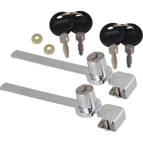 Drawer Cabinet Display Case Showcase Sliding Glass Push Door Keyed Lock 2 Keys Per Set Pack of 2