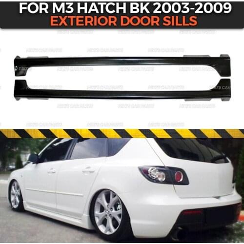 Exterior door sills case for Mazda 3 HATCH BK 2003-2008 side skirts ABS plastic body kit aerodynamic pads sport car styling