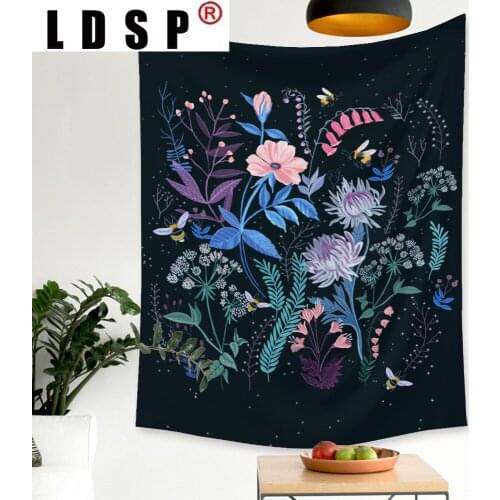 LDSP Floral Buttefly Mandala Tapestry Wall Hanging Covering Rugs Background Cloth Beach Mat Blanket Art Bedroom Dorm Home Decor