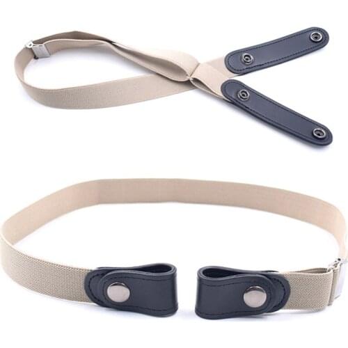 7 Colors No Buckle Stretch Elastic Waist Belt For Women/Men Buckle-Free Waist Belt For Jeans Pants