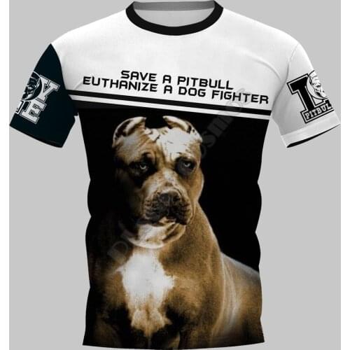Love Pitbull 3D Printed t-shirt Harajuku Streetwear T shirts Funny Animal Men For Women Short Sleeve Drop Shipping 01