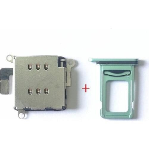 For IPhone 11 Dual SIM Card Reader Flex Cable +SIM Card Tray Holder Slot Adapter Replacement