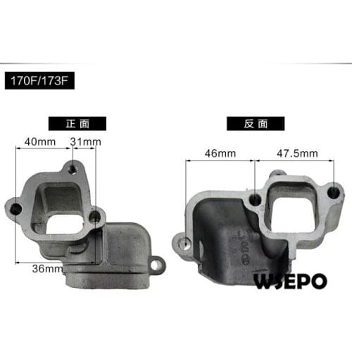 OEM Quality! Intake Connecting Manifold for 170F/173F/L48 4HP 4 Stroke Single Cylinder Air Cooled Diesel Engine