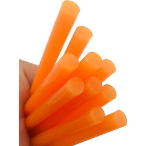 10 Pcs Orange Color 7MM Hot Melt Glue Sticks For Electric Glue Gun Car Audio Craft Repair Sticks Adhesive Sealing Wax Stick