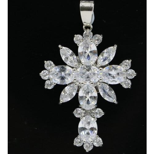 42x26mm Beautiful Created Green Peridot Gift For Ladies Wedding Silver Pendant