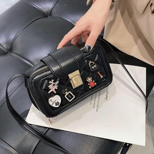 Summer Small Shoulder Girl Messenger Bag 2021 Crossbody bag New Fashion Small Square Bag Handbag Wide Strap women bag sac femme