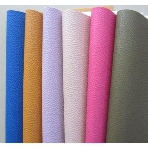6pcs A4 sheet 21 X 30cm Litchi PU leather faux leather for sewing DIY CN107