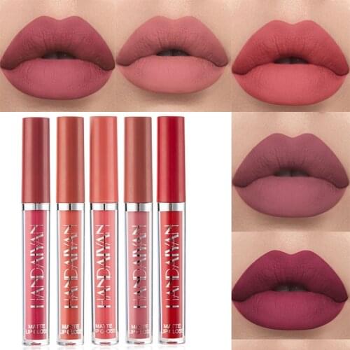 Matte Lip Gloss 12 Colors Nude Waterproof Long Lasting Red Velvet Moisturize Fashion Lips Makeup Liquid Lipstick Makeup Tools