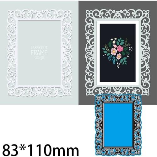 Metal Cutting Dies Hollow Laser Grid New Scrapbook Decoration Template Embossing DIY Paper Card Craft 83*110 mm