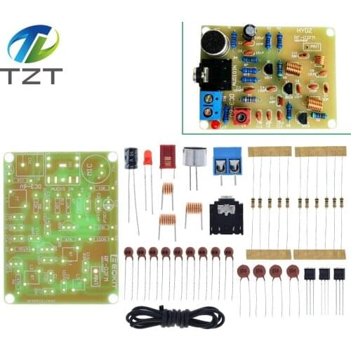 TZT 88-108MHz FM Frequency Modulation Wireless Microphone Module DIY Kits Transmitter Board Parts DC 3-6V FM Transmitter Module