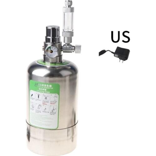 Aquarium DIY CO2 Generator System Stainless Steel Bottle Tools Pressure Gauge