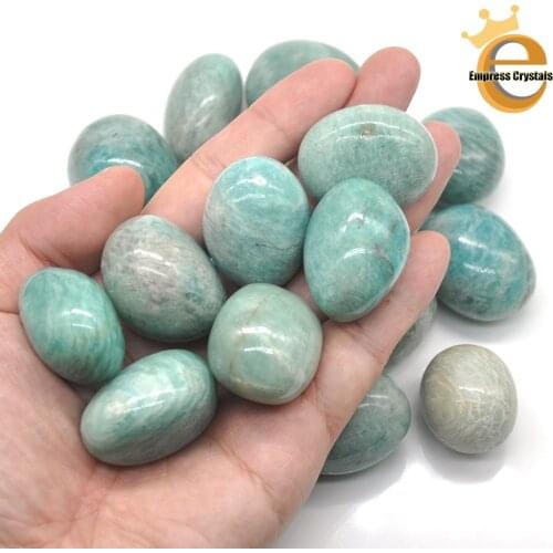 Natural Round Amazonite Crystal Tumbled Bulk Healing Mineral Specime Gemstones Gem Raw Aquarium Decoration Gift