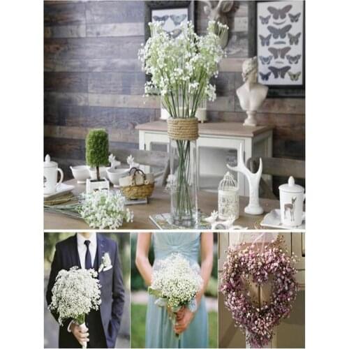 New Arrival Fabric Gypsophila Baby Breath Artificial Silk Flowers For Home Living Wedding Decoration 100pcs/lot