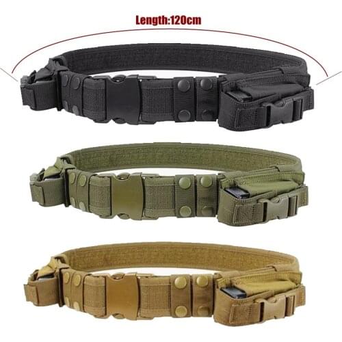 Hunting Equipment System Tactical Men Belt Waist Support Security Military Combat Duty Utility Belt with Magazine Pouches