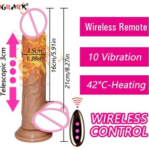 Realistic Dildos for Women 18 Wireless Control Telescopic Heating Clit Stimulate Penis Female Vibrator Big Dildo Erotic Sex Toys