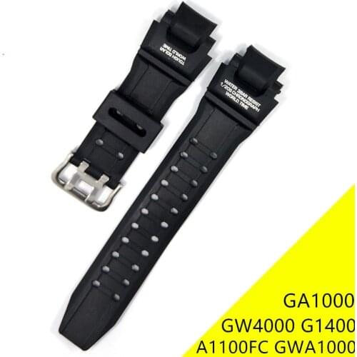 For Casio G-SHOCK GA1000 GW4000 G1400 PU Silicone Rubber Watch Band Strap Fit G Shock Black Waterproof Watchbands Accessories