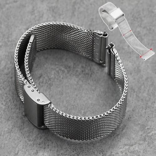Small Waist Slim Stainless Steel Watch Band for Samsung Galaxy Watch 3 41mm for Huawei Watch GT2 42mm Mesh Bracelet Wristband