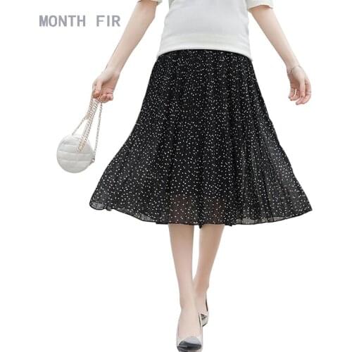 Chiffon Ball Gown skirt For Pregnant Women Clothes Maternity Skirts summer Dot Pregnancy A-Line Skirts Mother Wear Clothing 2019