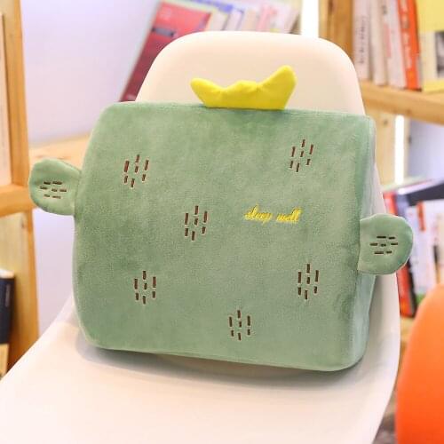 Cute cartoon memory foam office lumbar pillow lumbar cushion plush pillow car lumbar pillow cushion pillow Home Decoration