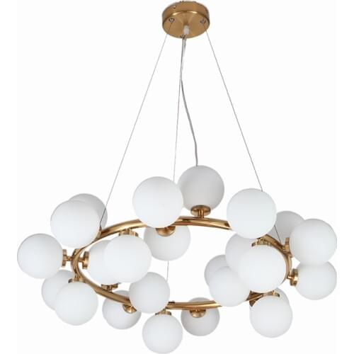 Modern Gold 25/32/45/46Heads Magic Bean Glass G4 Pendant Lamp DNA Molecular Glass Ball Pendant Light illumination lamps lanterns