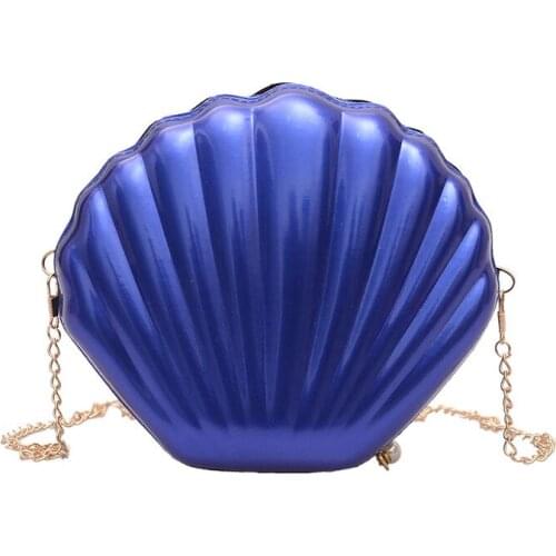 Trendy Mini Womens Shoulder Bag 2021 New Fashion Simple Shell Bag PVC Chain Crossbody Bag Wild Pure Color Bags for Women