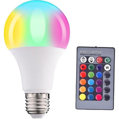 Light Led Bombilla 240v Rgbw Spot Spotlight E27 Lampara Rgb Dimmable Changeable Smart Lights Bulb 220v Colorful Magic Bombillas